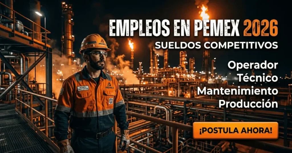 ¡Pemex abre vacantes! Empleos en México 2026 con sueldos altos y cómo ingresar paso a paso