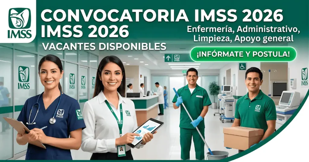 ¡IMSS está contratando! Empleos en México 2026 con plazas disponibles y cómo postular paso a paso