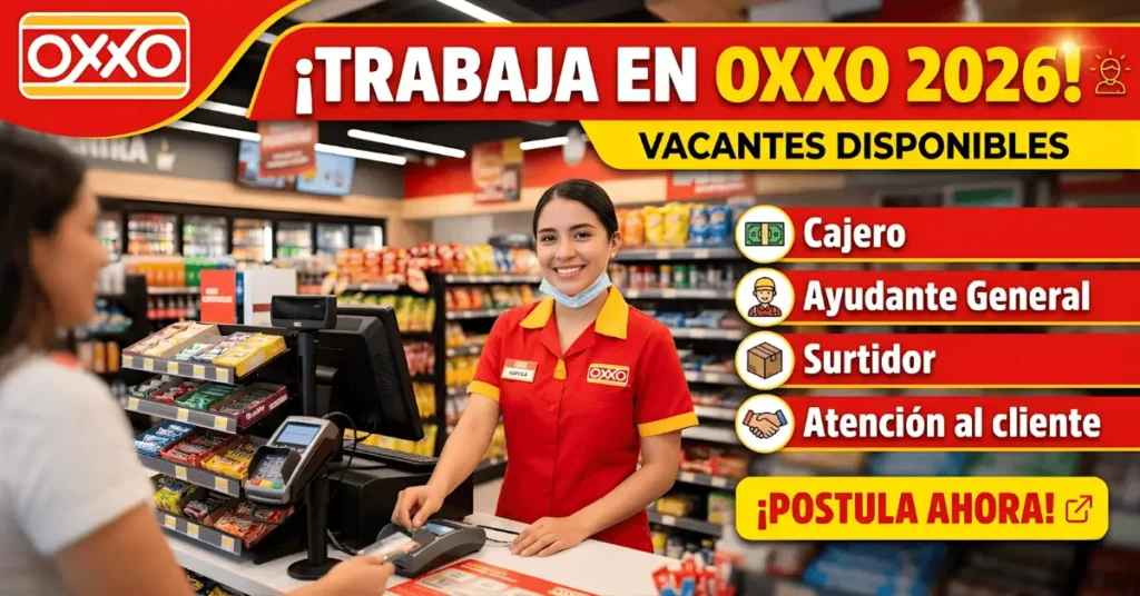 ¡OXXO está contratando! Vacantes en México 2026 con sueldo, sin experiencia y contratación inmediata